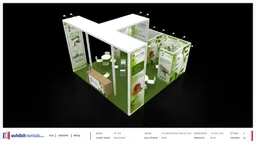 20x20 Isla booth design by Exhibit-Rentals